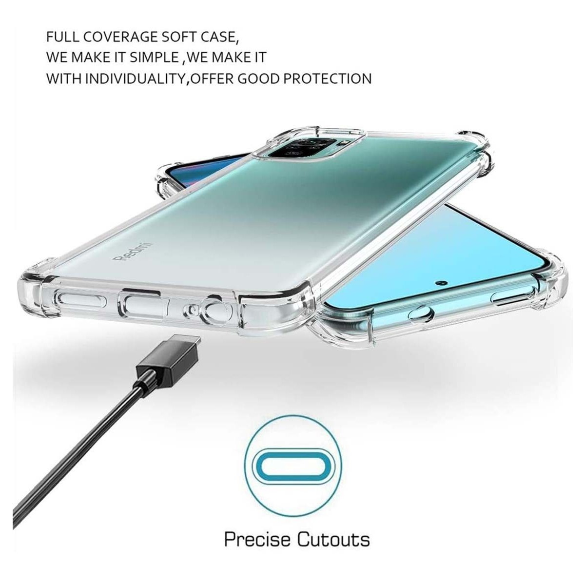 Funda Gel Tpu Anti-Shock Transparente para Xiaomi Redmi Note 10 / 10S