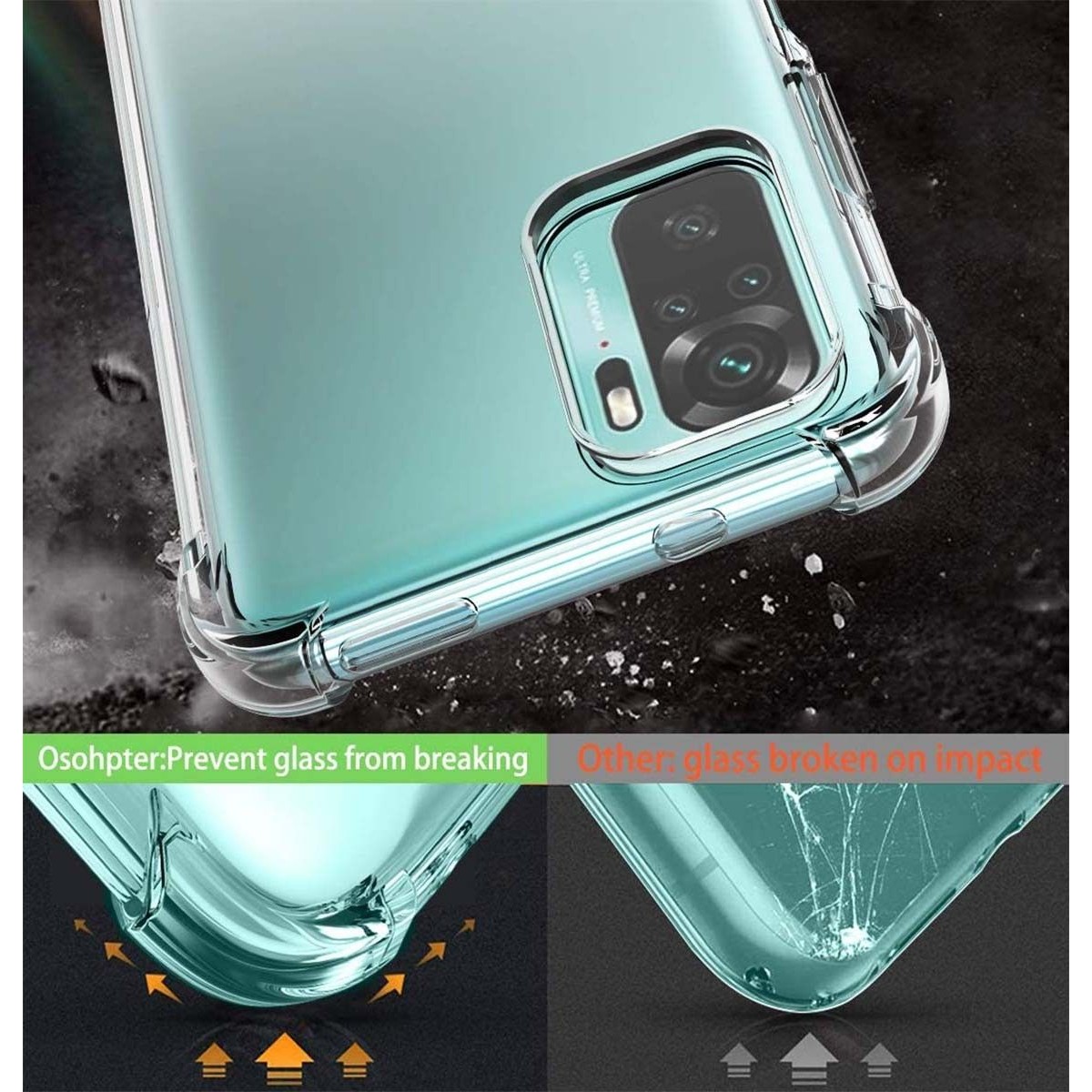 Funda Gel Tpu Anti-Shock Transparente para Xiaomi Redmi Note 10 / 10S