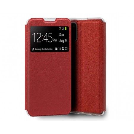 Funda Libro Soporte con Ventana para Samsung Galaxy A32 4G color Roja