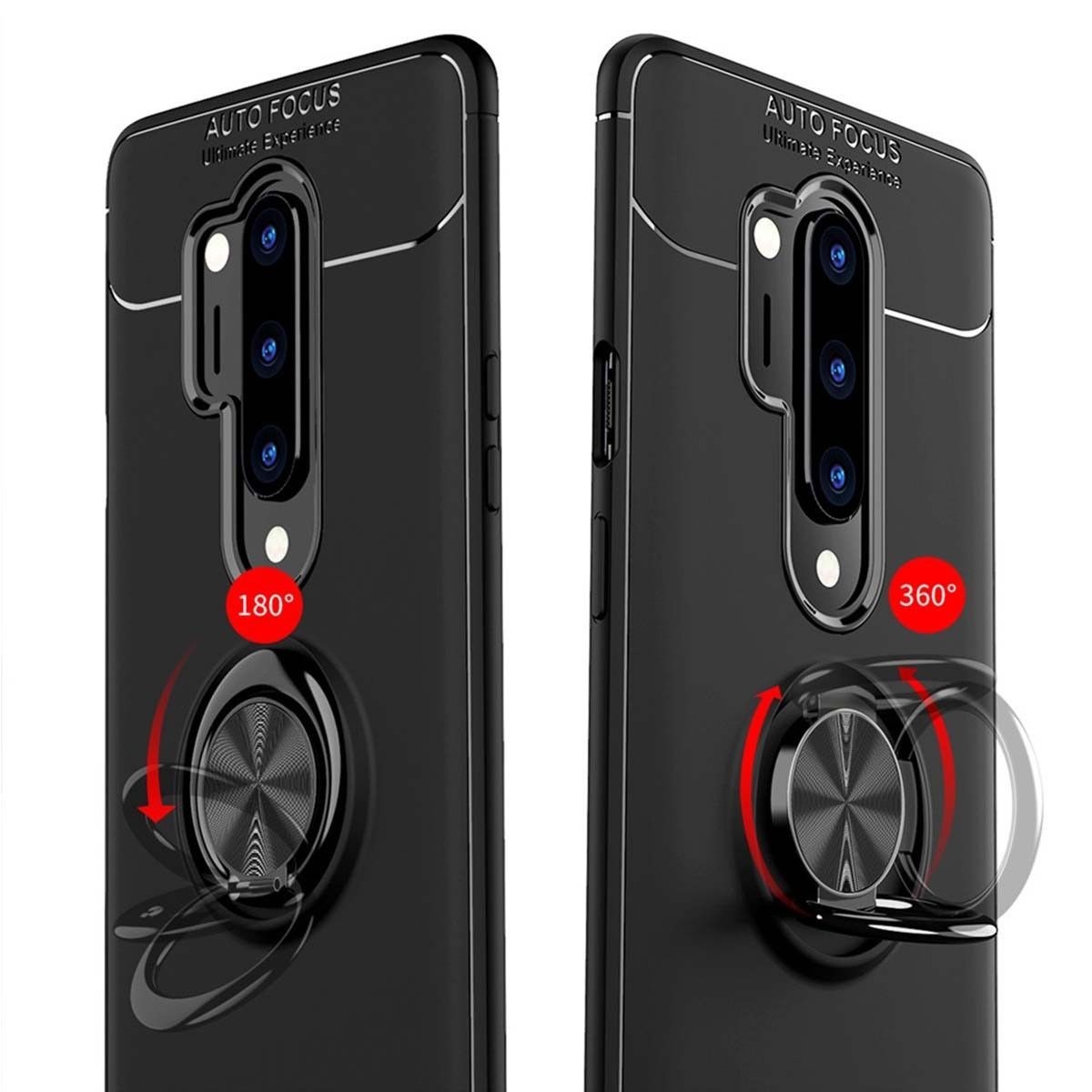 Funda Magnetica Soporte con Anillo Giratorio 360 para OnePlus 8 Pro Azul