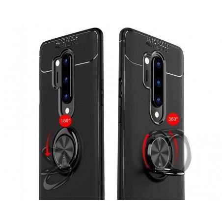 Funda Magnetica Soporte con Anillo Giratorio 360 para OnePlus 8 Pro Azul