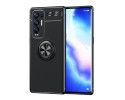 Funda Magnetica Soporte con Anillo Giratorio 360 para Oppo Find X3 Neo 5G Negra