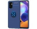 Funda Magnetica Soporte con Anillo Giratorio 360 para Samsung Galaxy A32 4G Azul