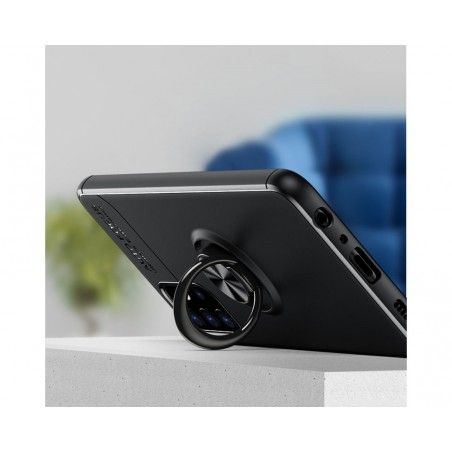 Funda Magnetica Soporte con Anillo Giratorio 360 para Samsung Galaxy A32 4G Azul