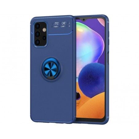 Funda Magnetica Soporte con Anillo Giratorio 360 para Samsung Galaxy A32 5G Azul