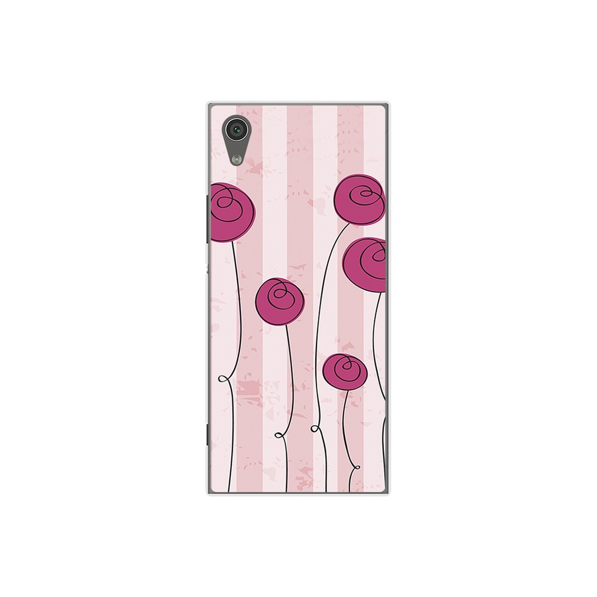 Funda Gel Tpu para Sony Xperia XA1 Diseño Flores Vintage Dibujos