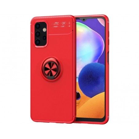 Funda Magnetica Soporte con Anillo Giratorio 360 para Samsung Galaxy A32 5G Roja