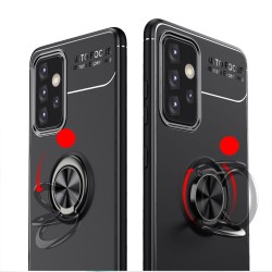 Funda Magnetica Soporte con Anillo Giratorio 360 para Samsung Galaxy A72 Roja 2