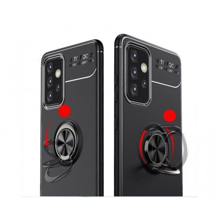 Funda Magnetica Soporte con Anillo Giratorio 360 para Samsung Galaxy A72 Roja