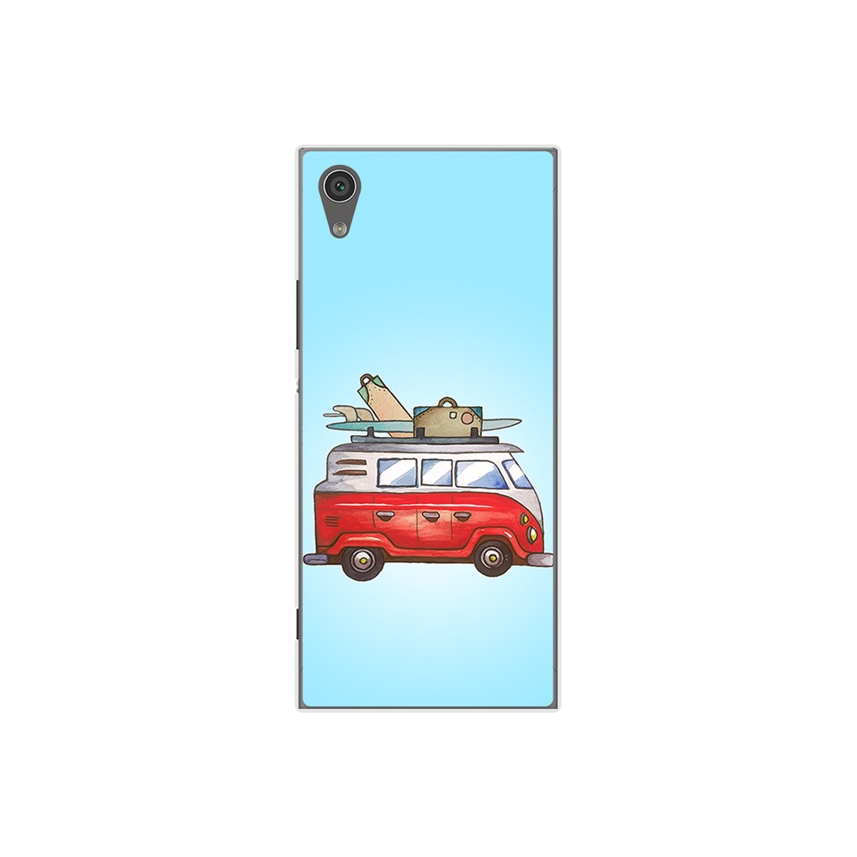 Funda Gel Tpu para Sony Xperia XA1 Diseño Furgoneta Dibujos