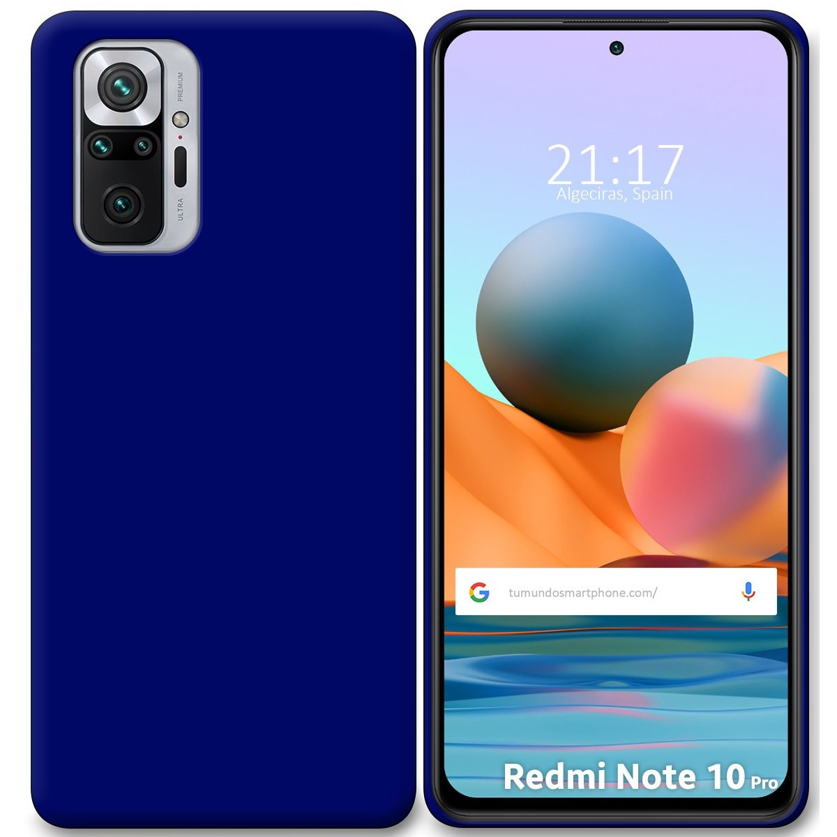 Funda Silicona Gel TPU Azul para Xiaomi Redmi Note 10 Pro