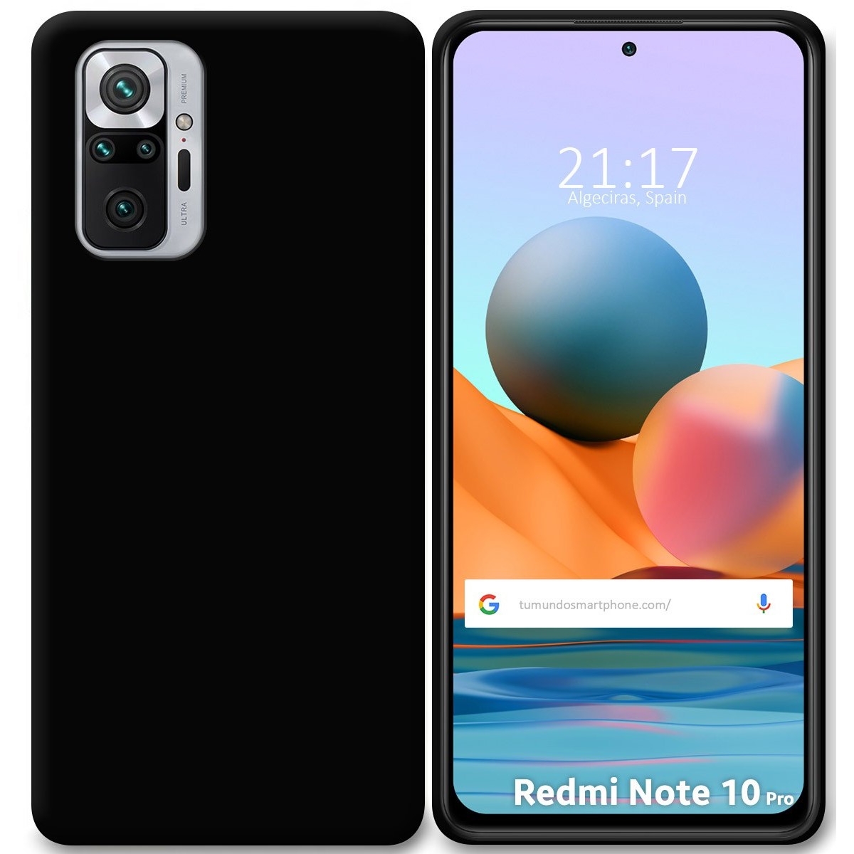 Funda Silicona Gel TPU Negra para Xiaomi Redmi Note 10 Pro