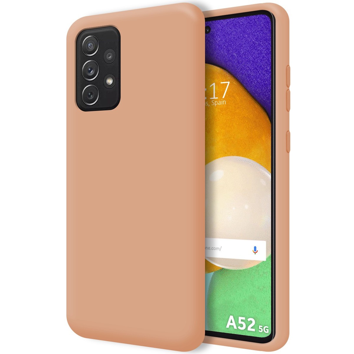 Funda Silicona Líquida Ultra Suave para Samsung Galaxy A52 / A52 5G / A52s 5G color Rosa