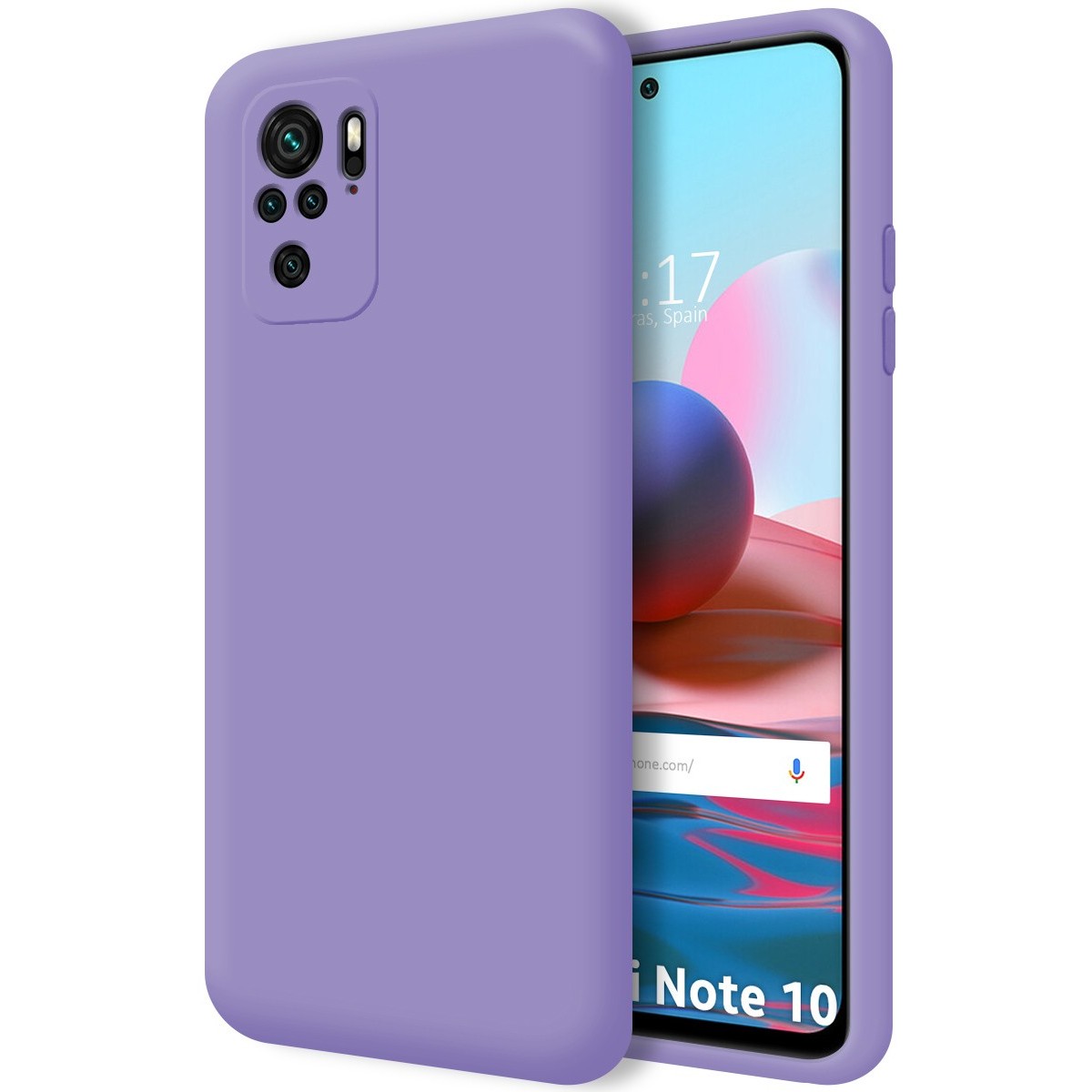 Funda Silicona Líquida Ultra Suave para Xiaomi Redmi Note 10 / 10S color Morada