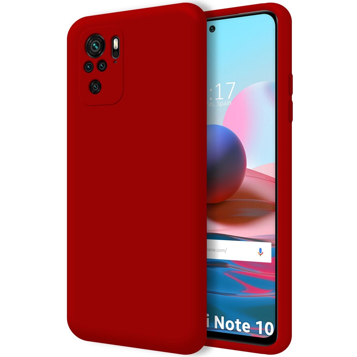 Funda Silicona Líquida Ultra Suave para Xiaomi Redmi Note 10 / 10S color Roja