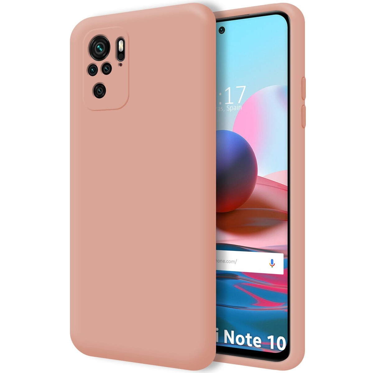 Funda Silicona Líquida Ultra Suave para Xiaomi Redmi Note 10 / 10S color Rosa