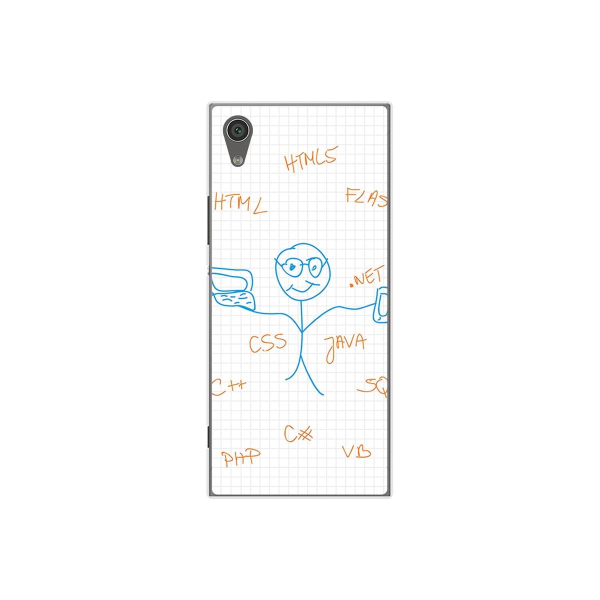 Funda Gel Tpu para Sony Xperia XA1 Diseño Informatico Dibujos