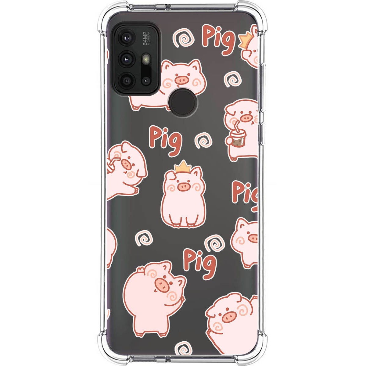 Funda Silicona Antigolpes para Motorola Moto G10 / G20 / G30 diseño Cerdos Dibujos
