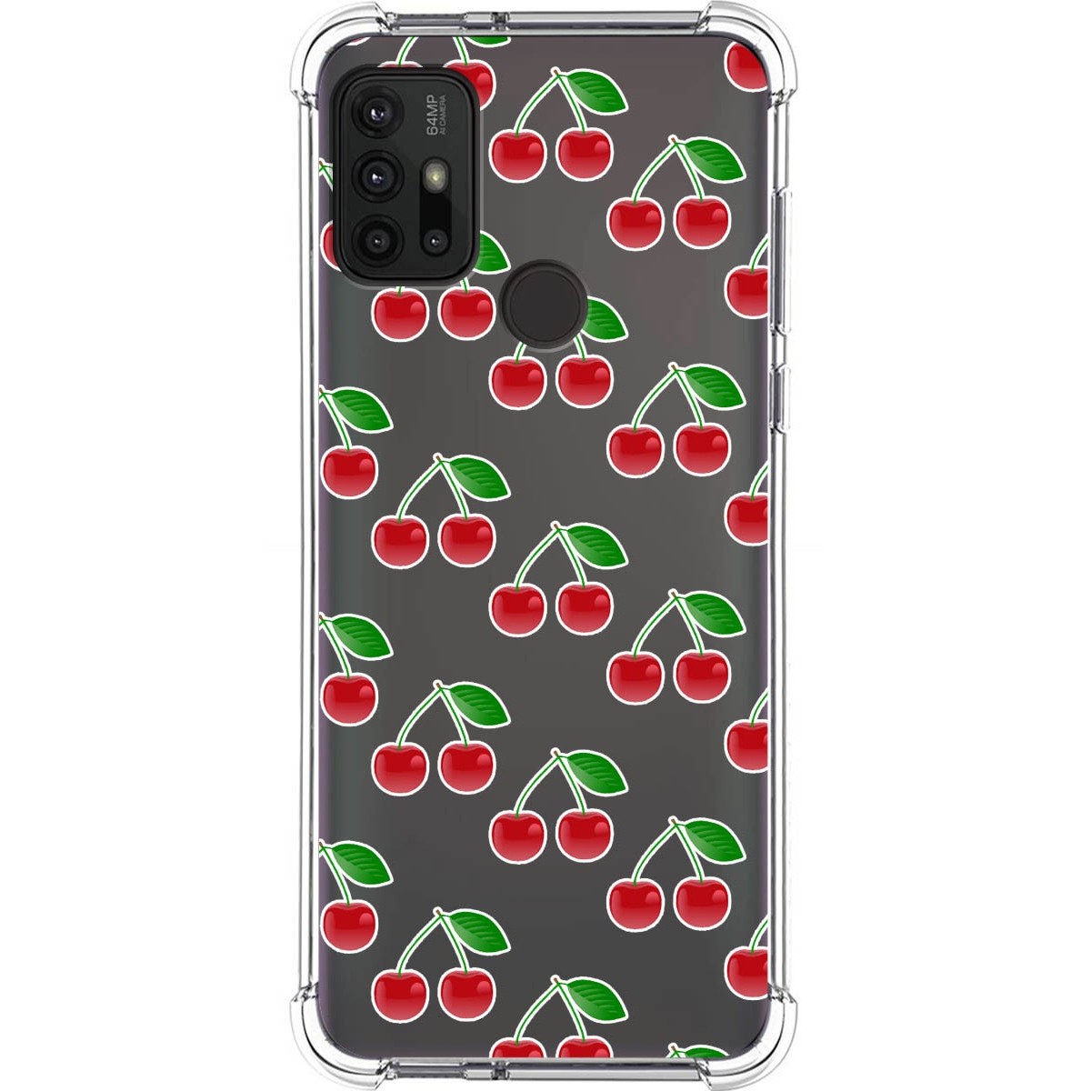 Funda Silicona Antigolpes para Motorola Moto G10 / G20 / G30 diseño Cerezas Dibujos