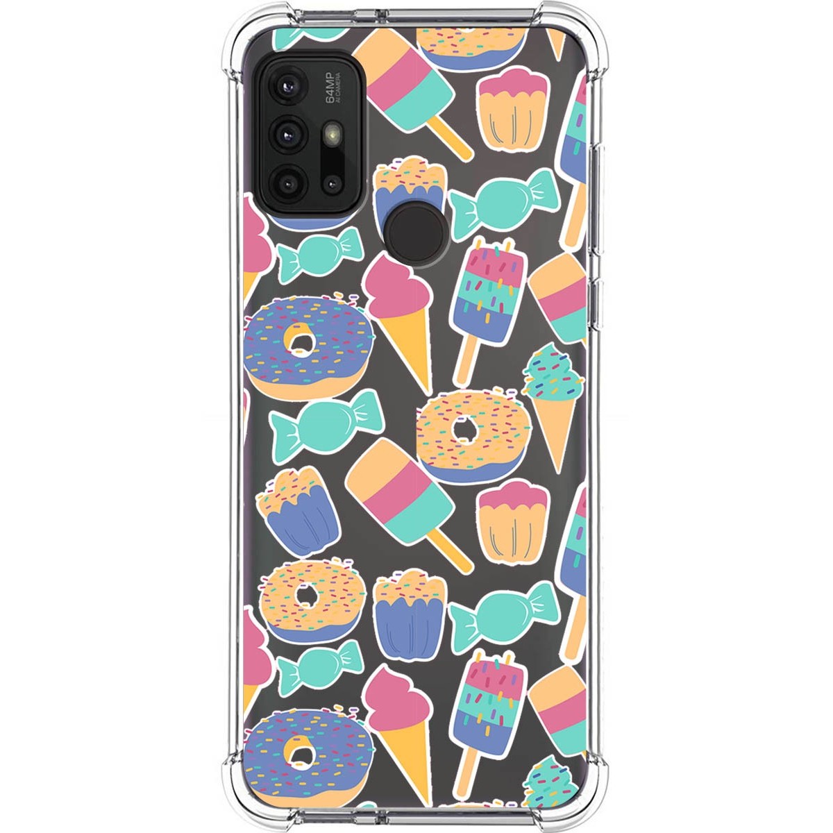 Funda Silicona Antigolpes para Motorola Moto G10 / G20 / G30 diseño Dulces 02 Dibujos