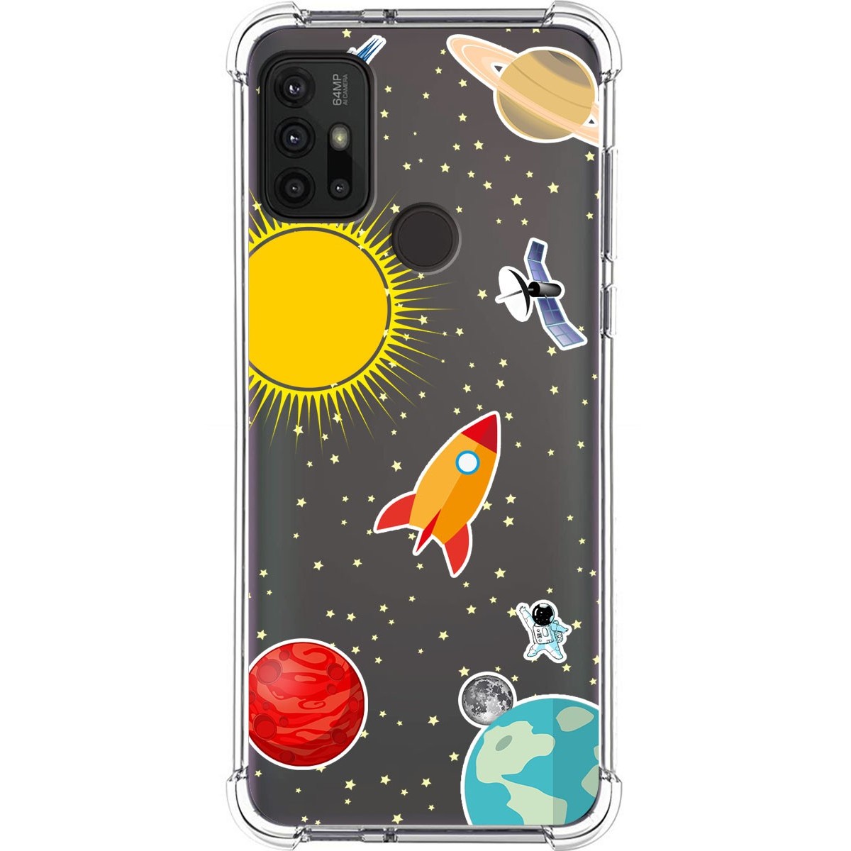 Funda Silicona Antigolpes para Motorola Moto G10 / G20 / G30 diseño Espacio Dibujos