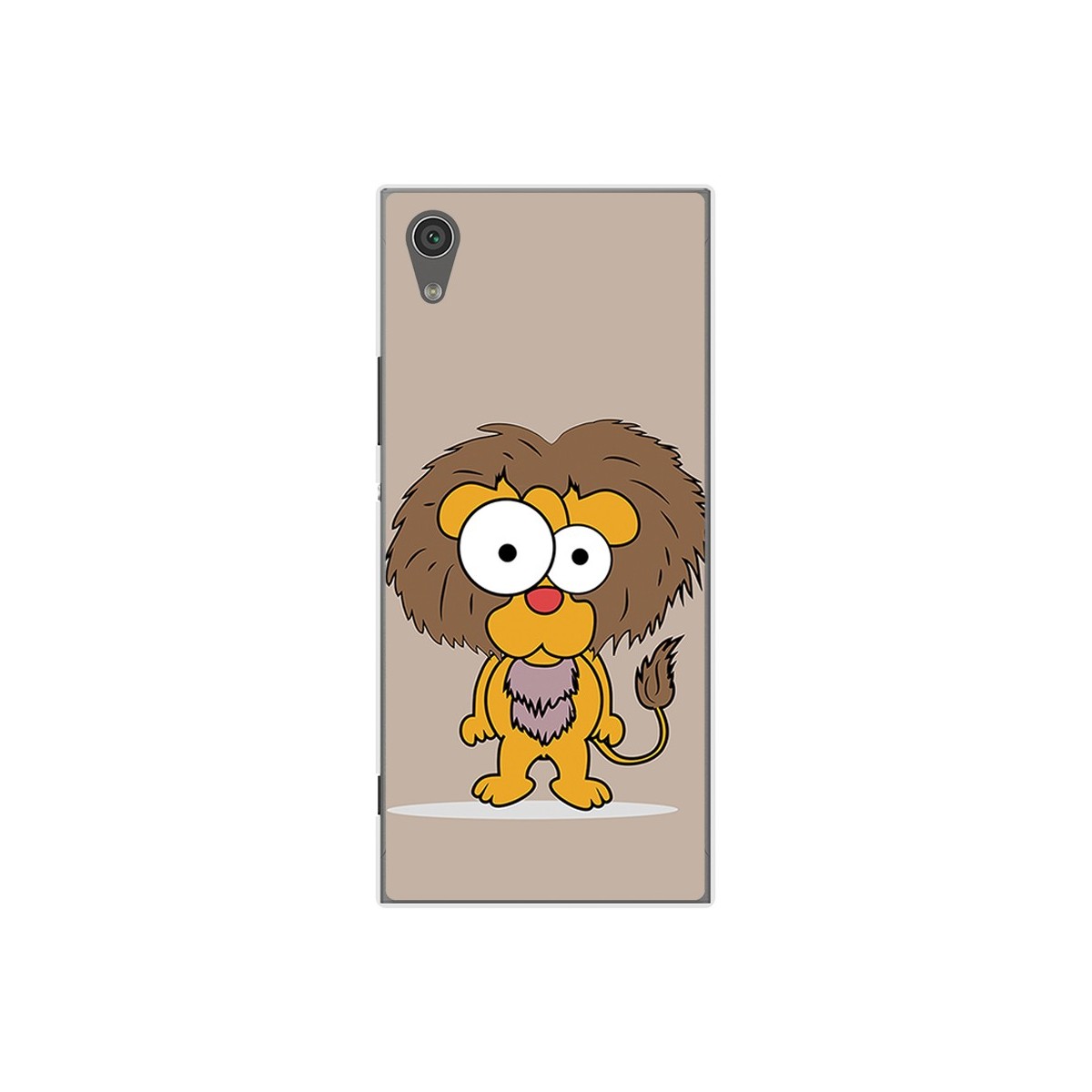 Funda Gel Tpu para Sony Xperia XA1 Diseño Leon Dibujos