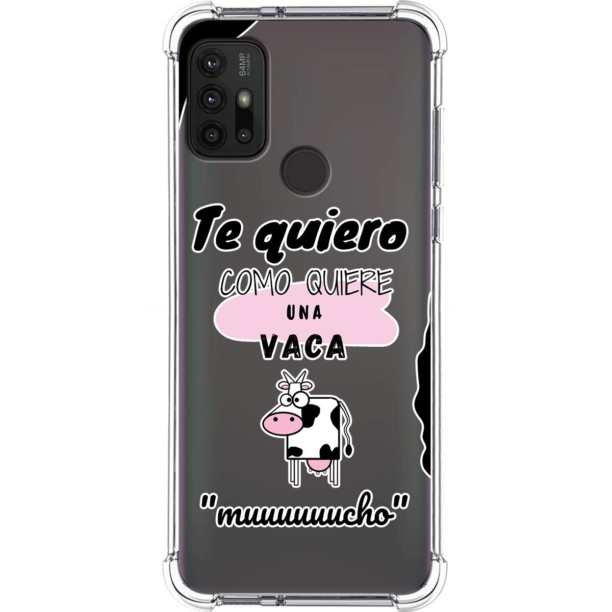 Funda Silicona Antigolpes para Motorola Moto G10 / G20 / G30 diseño Vaca Dibujos