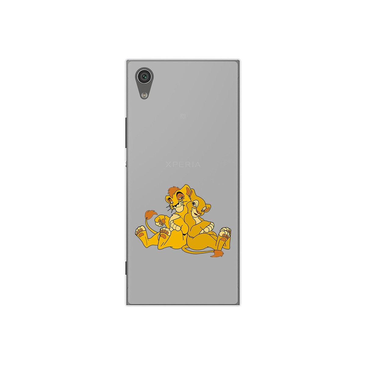 Funda Gel Tpu para Sony Xperia XA1 Diseño Leones Dibujos