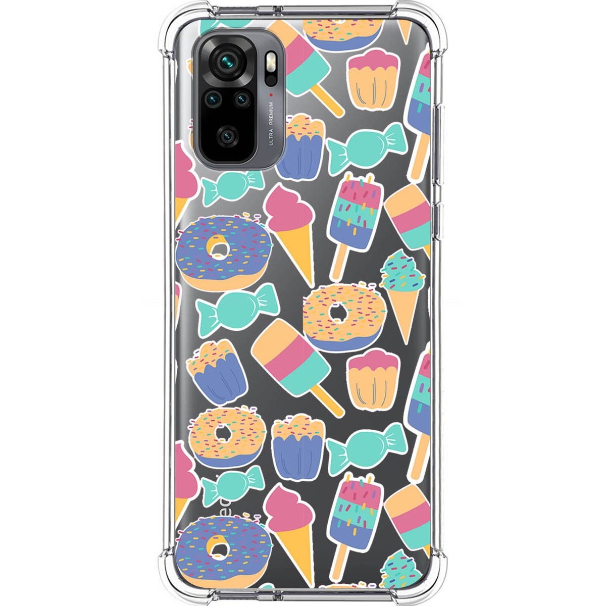 Funda Silicona Antigolpes para Xiaomi Redmi Note 10 / 10S diseño Dulces 02 Dibujos