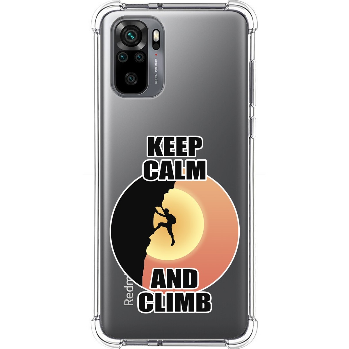 Funda Silicona Antigolpes para Xiaomi Redmi Note 10 / 10S diseño Hombre Escalada Dibujos