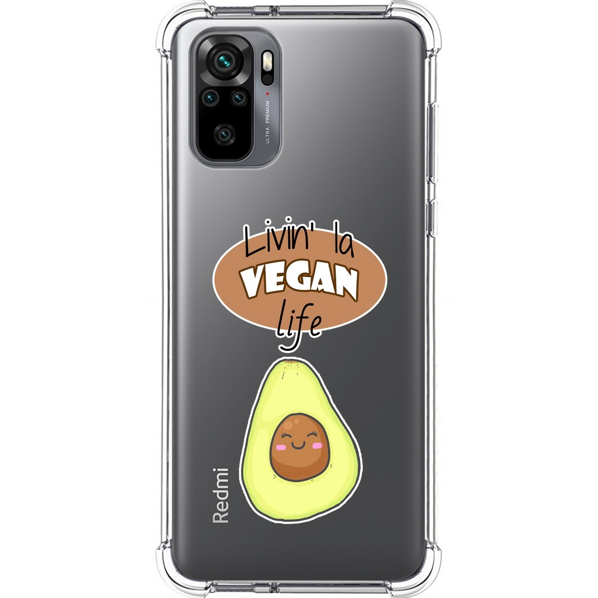 Funda Silicona Antigolpes para Xiaomi Redmi Note 10 / 10S diseño Vegan Life Dibujos