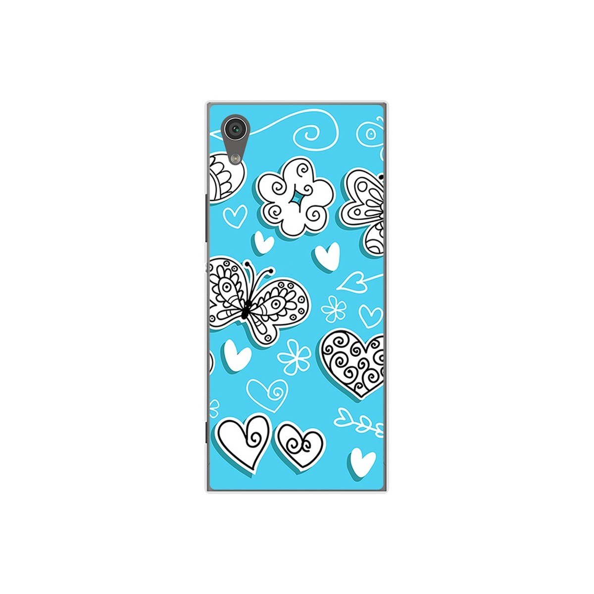Funda Gel Tpu para Sony Xperia XA1 Diseño Mariposas Dibujos