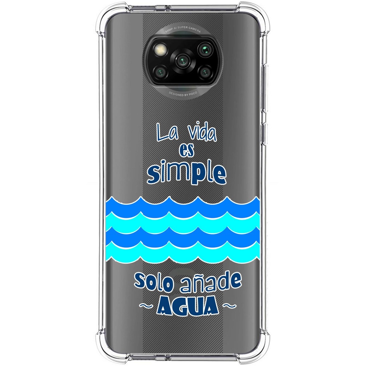 Funda Silicona Antigolpes para Xiaomi POCO X3 NFC / X3 Pro diseño Agua Dibujos