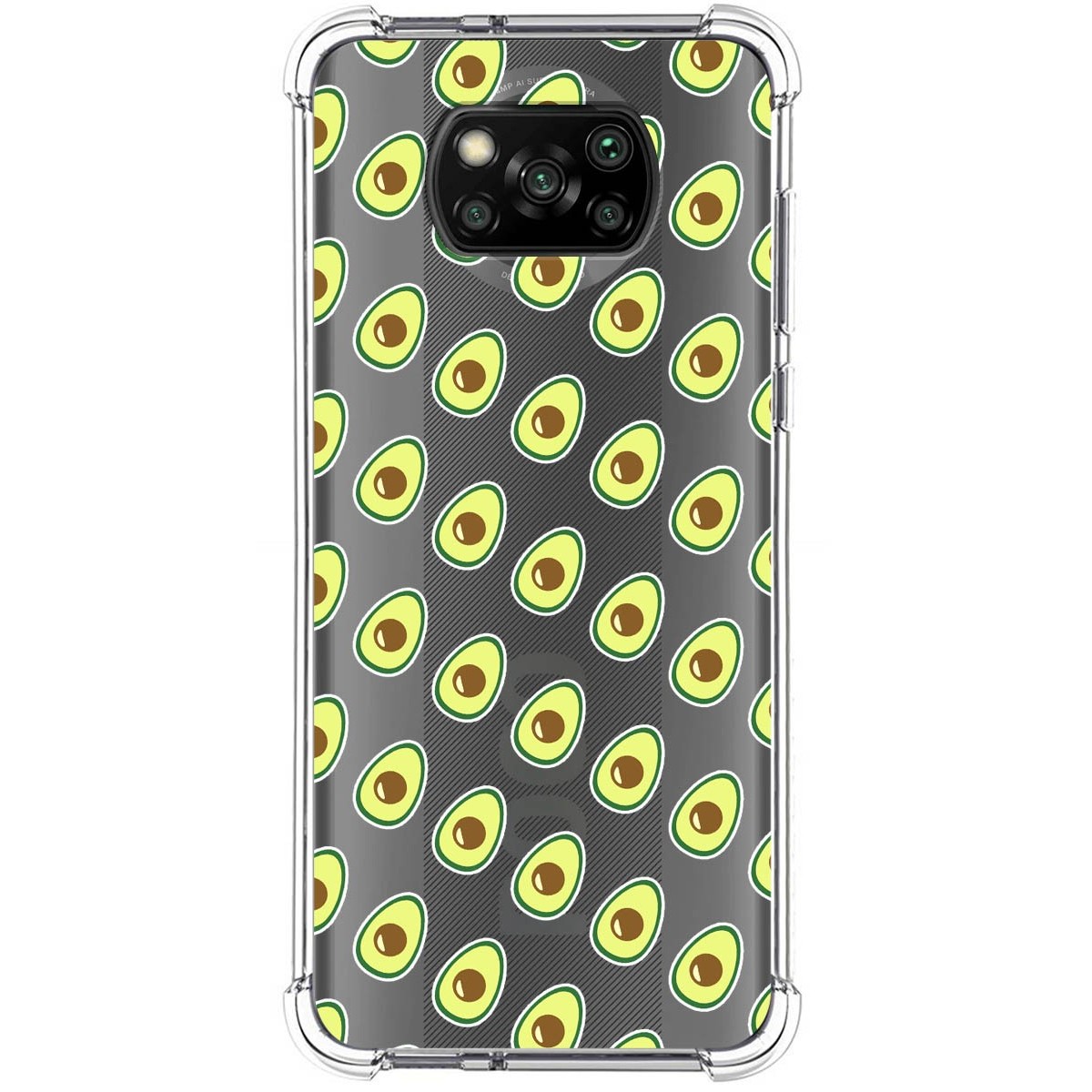 Funda Silicona Antigolpes para Xiaomi POCO X3 NFC / X3 Pro diseño Aguacate Dibujos
