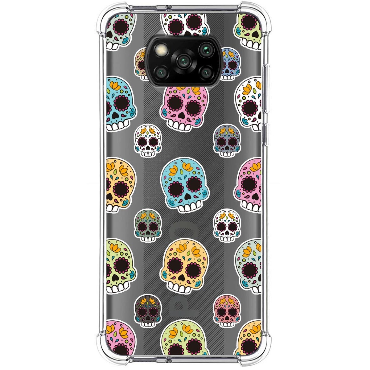 Funda Silicona Antigolpes para Xiaomi POCO X3 NFC / X3 Pro diseño Catrina Dibujos