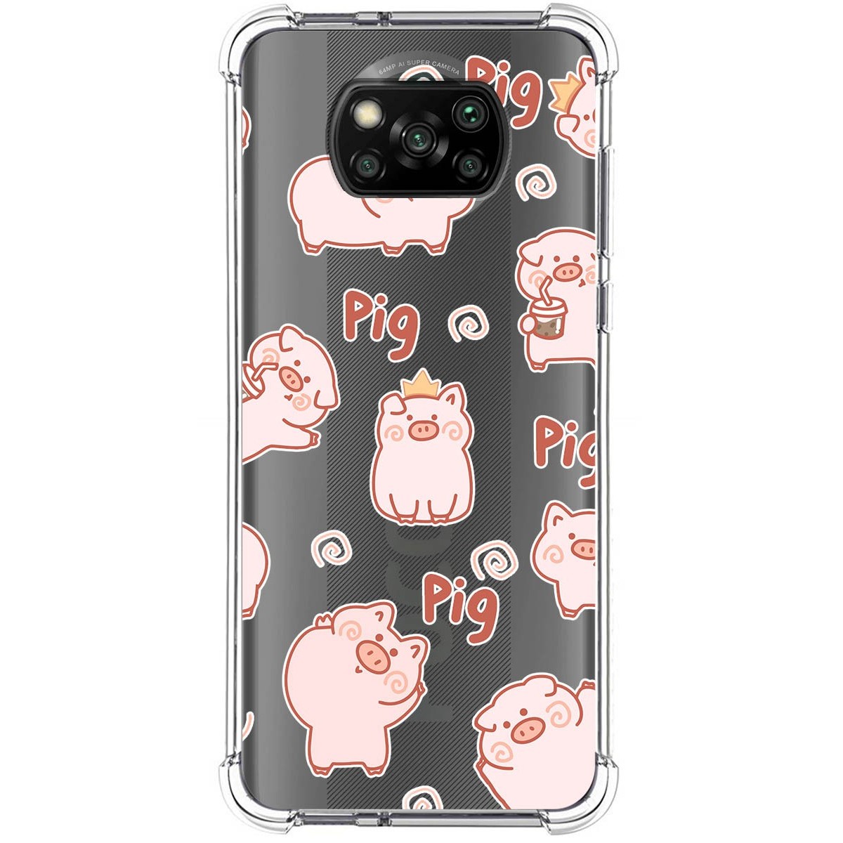 Funda Silicona Antigolpes para Xiaomi POCO X3 NFC / X3 Pro diseño Cerdos Dibujos