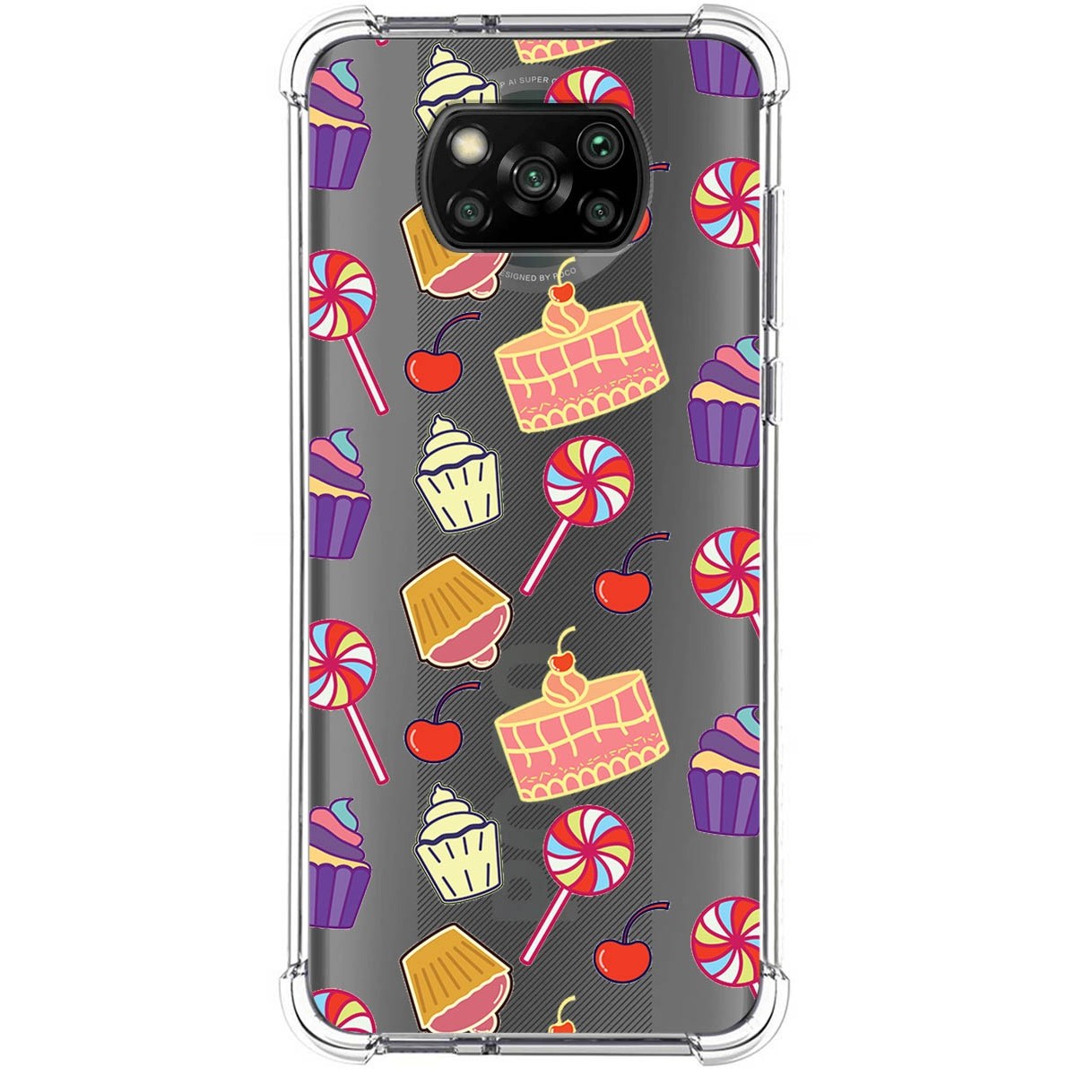 Funda Silicona Antigolpes para Xiaomi POCO X3 NFC / X3 Pro diseño Dulces 01 Dibujos