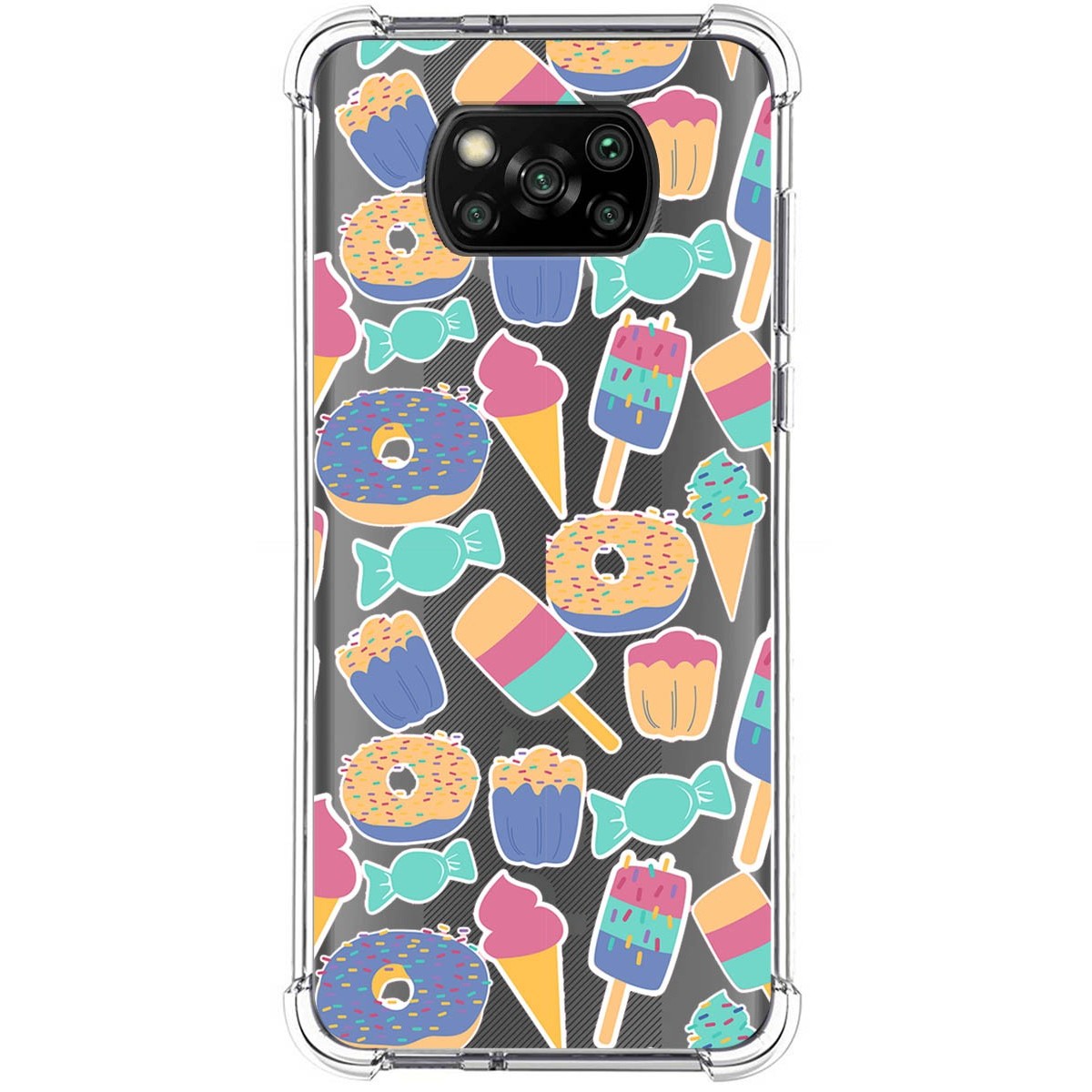 Funda Silicona Antigolpes para Xiaomi POCO X3 NFC / X3 Pro diseño Dulces 02 Dibujos