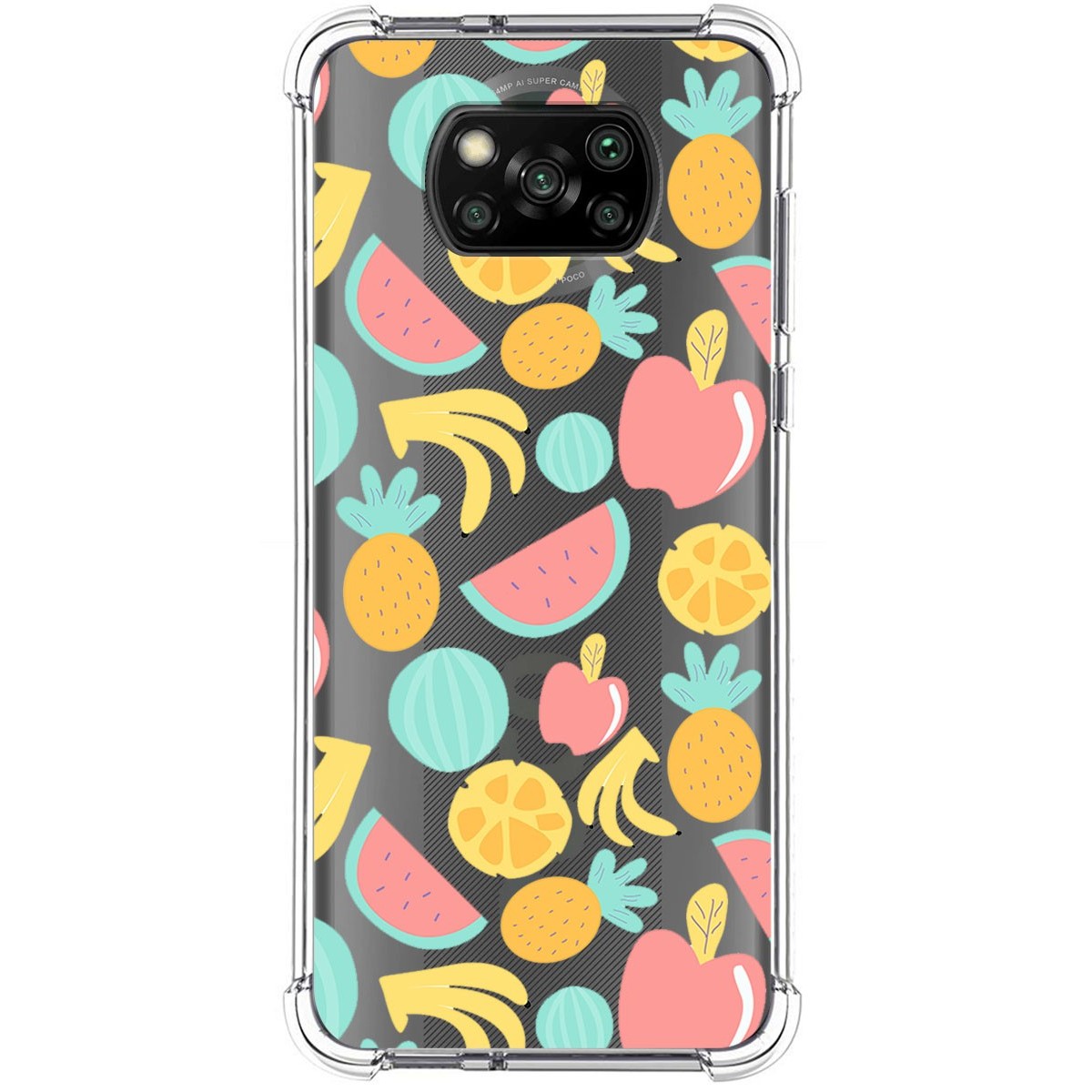 Funda Silicona Antigolpes para Xiaomi POCO X3 NFC / X3 Pro diseño Frutas 02 Dibujos