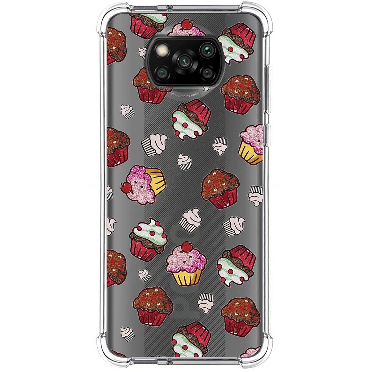 Funda Silicona Antigolpes para Xiaomi POCO X3 NFC / X3 Pro diseño Muffins Dibujos