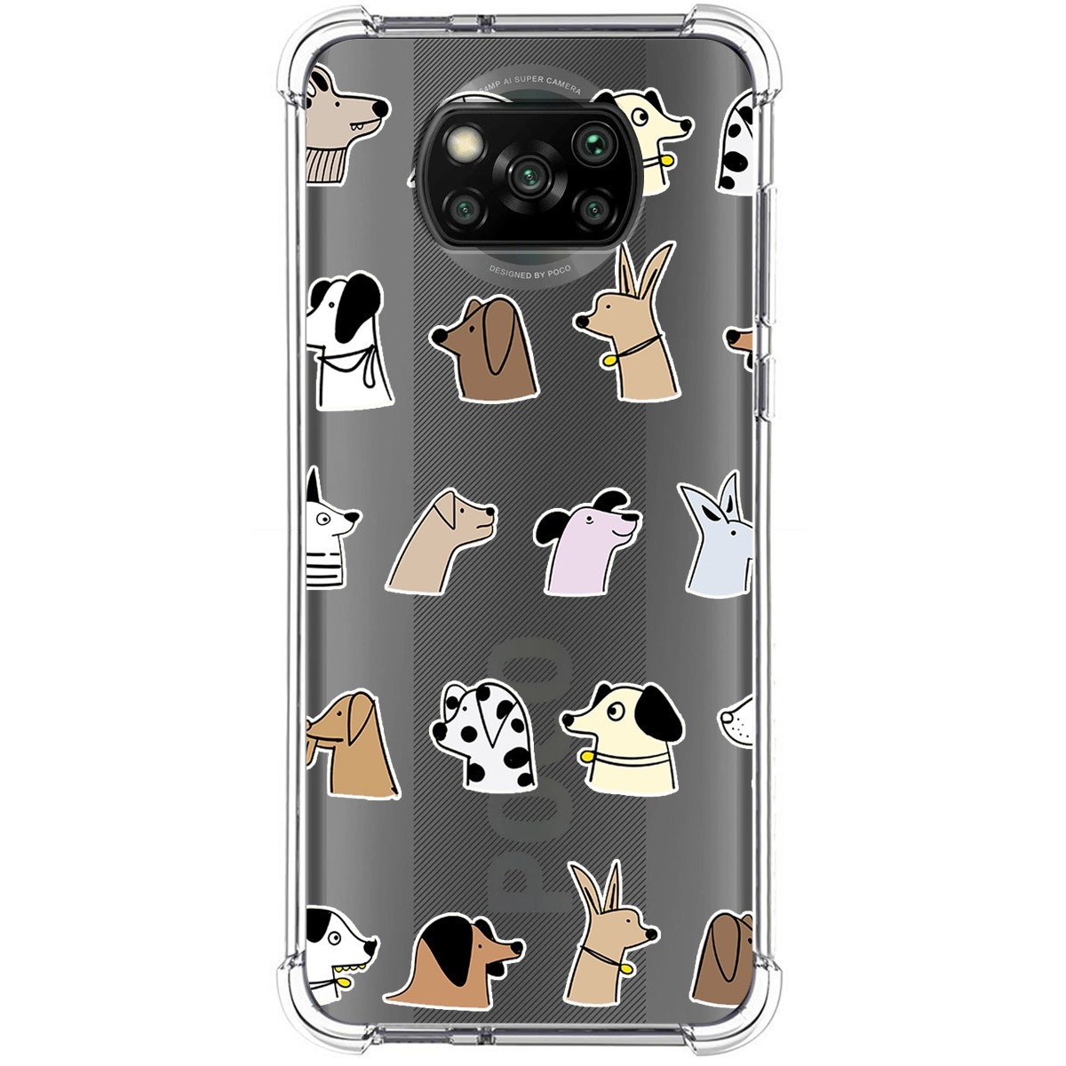Funda Silicona Antigolpes para Xiaomi POCO X3 NFC / X3 Pro diseño Perros Dibujos