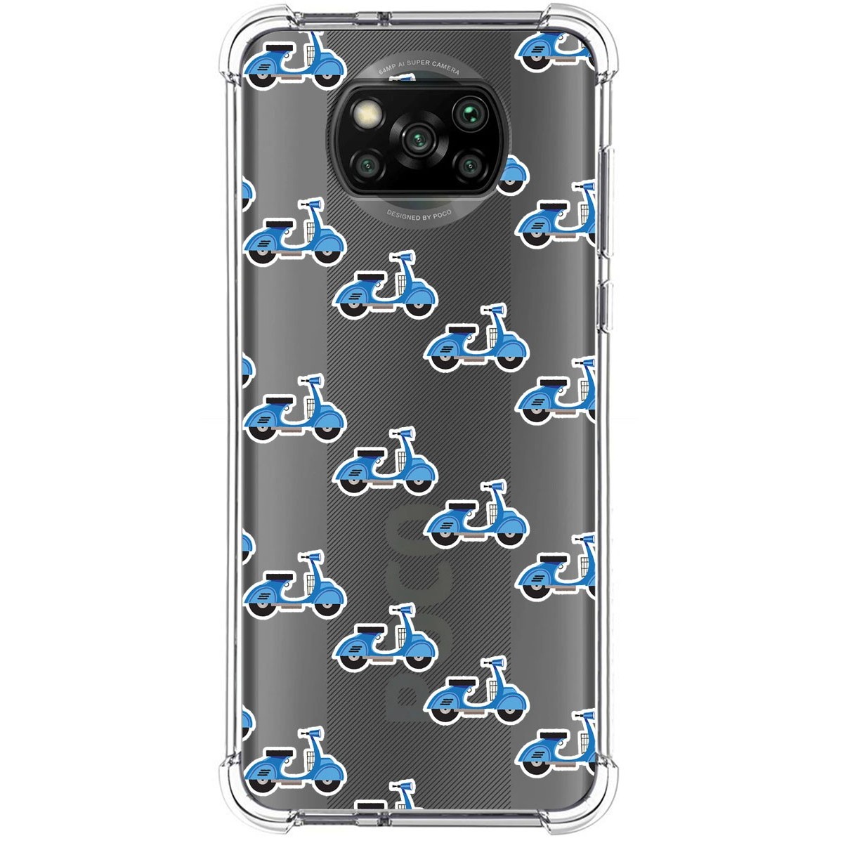 Funda Silicona Antigolpes para Xiaomi POCO X3 NFC / X3 Pro diseño Scooter Dibujos