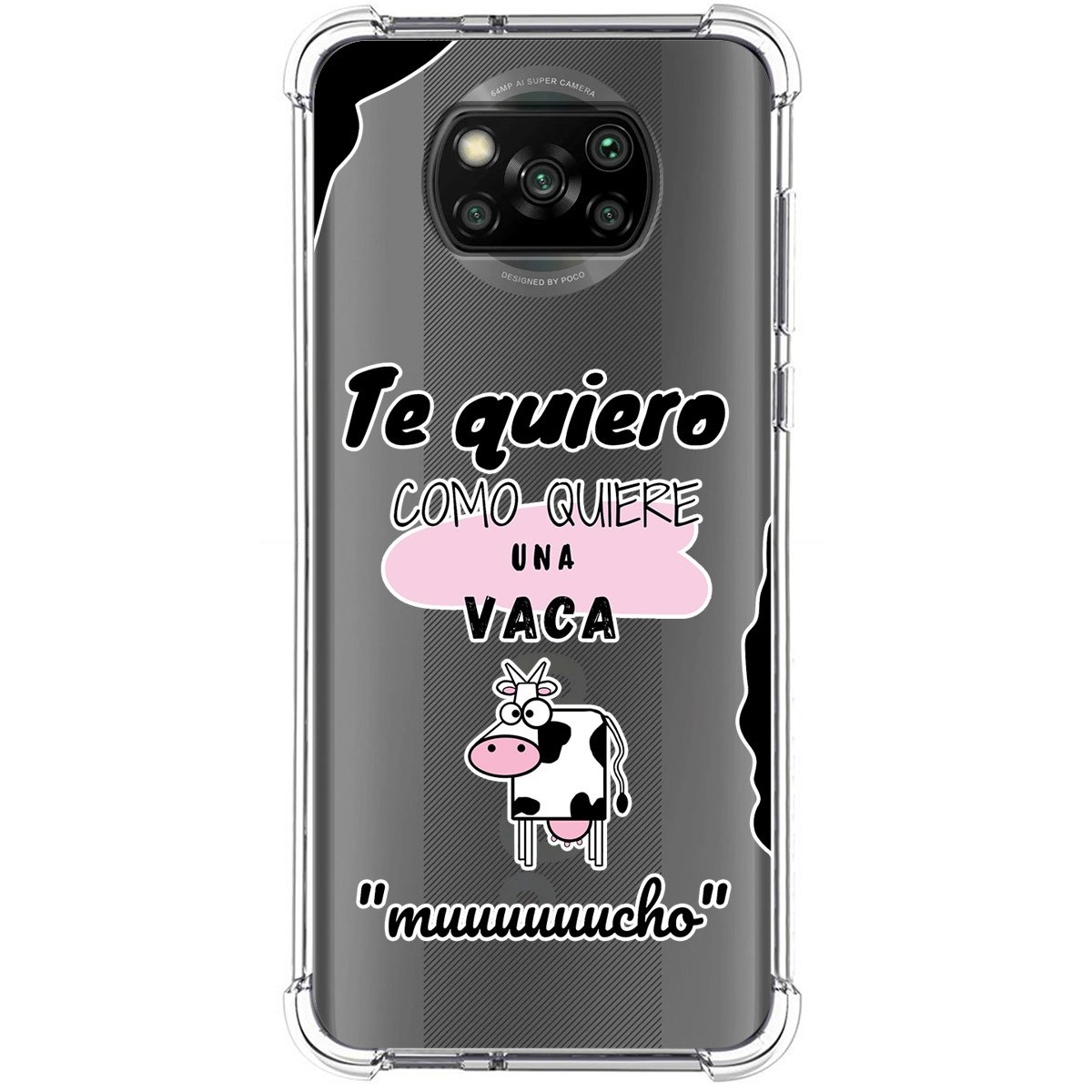 Funda Silicona Antigolpes para Xiaomi POCO X3 NFC / X3 Pro diseño Vaca Dibujos