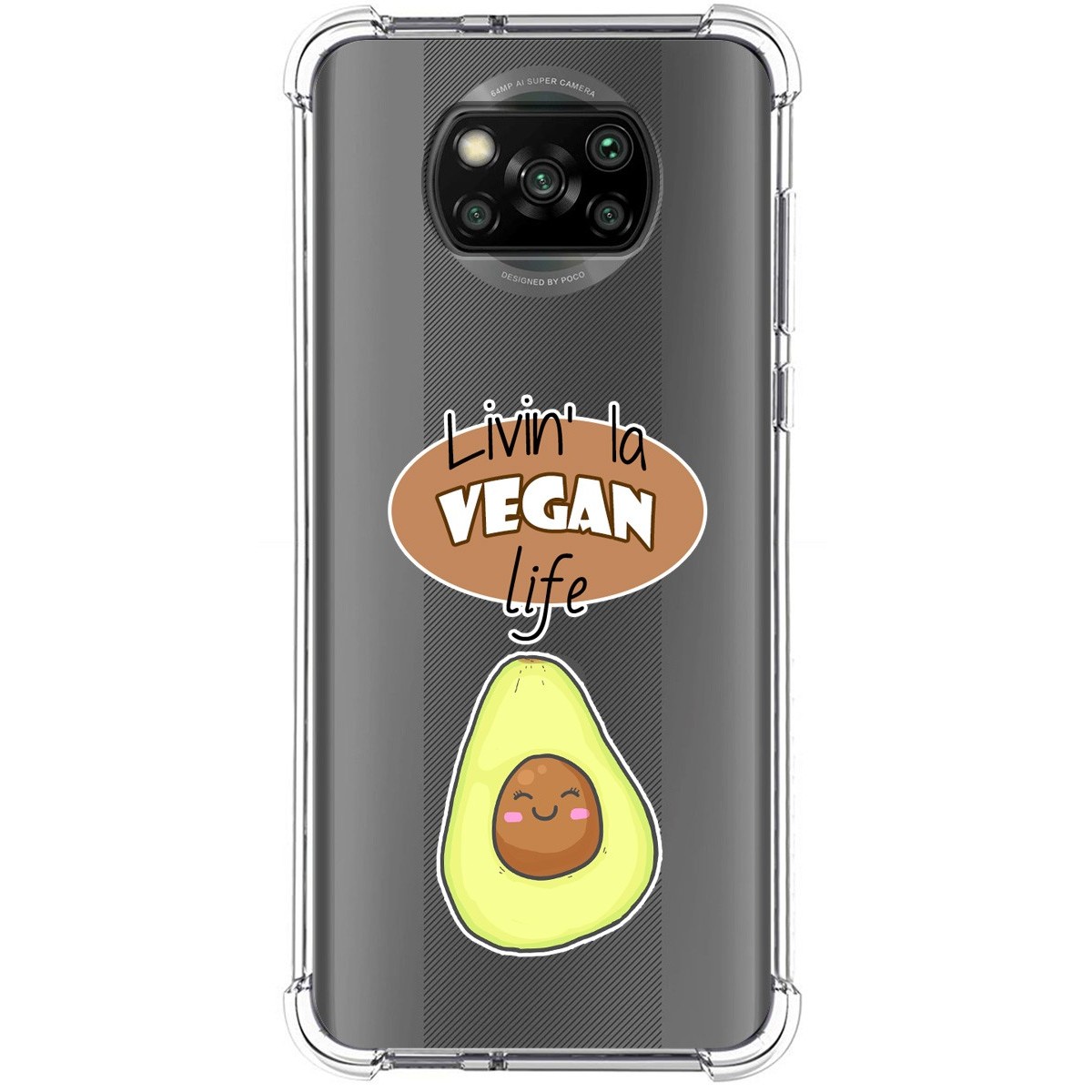 Funda Silicona Antigolpes para Xiaomi POCO X3 NFC / X3 Pro diseño Vegan Life Dibujos