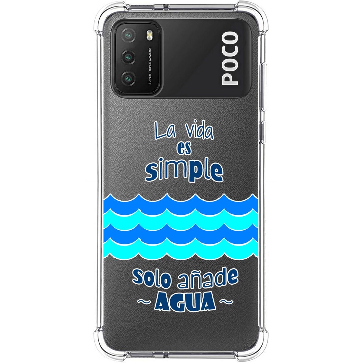 Funda Silicona Antigolpes para Xiaomi POCO M3 / Redmi 9T diseño Agua Dibujos