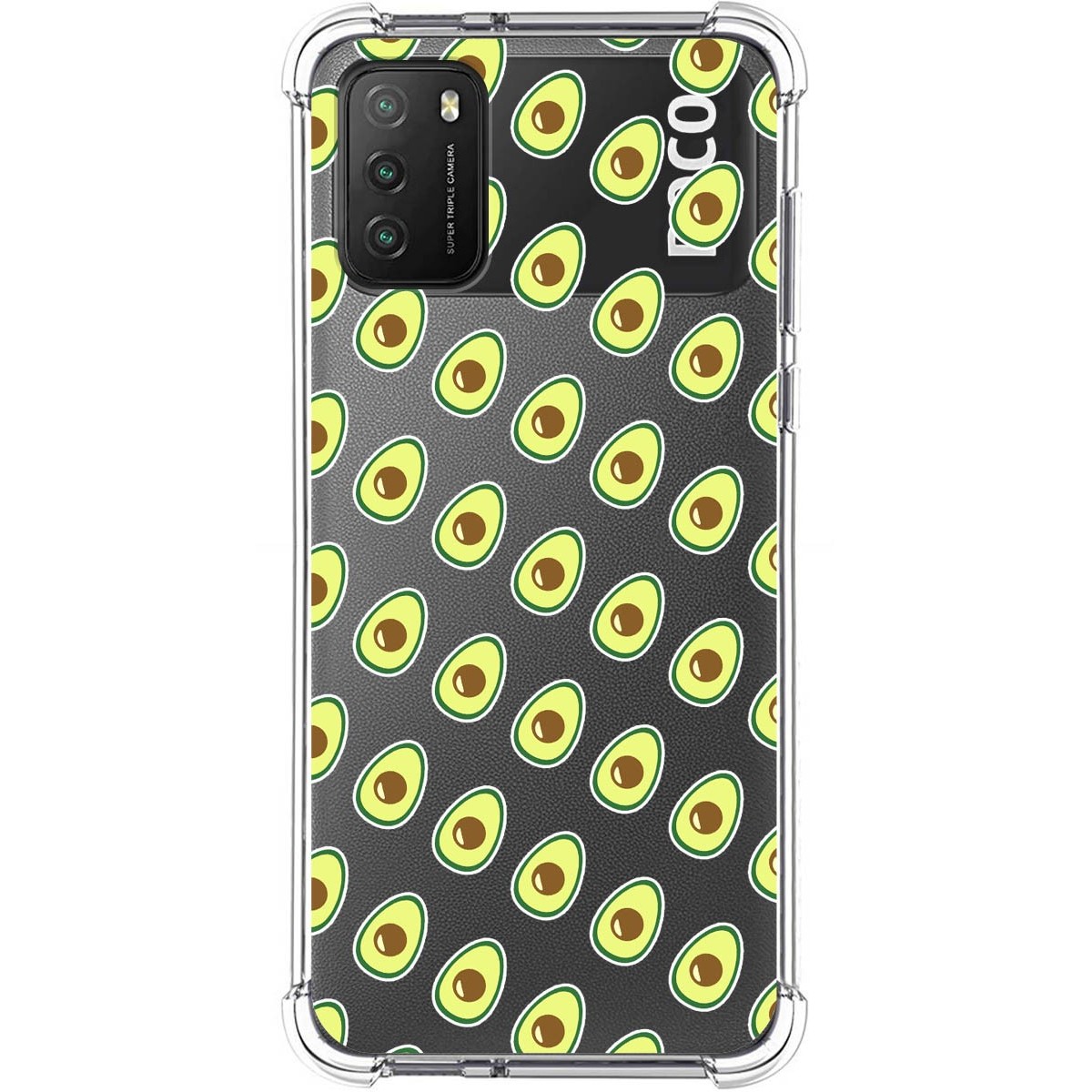 Funda Silicona Antigolpes para Xiaomi POCO M3 / Redmi 9T diseño Aguacate Dibujos