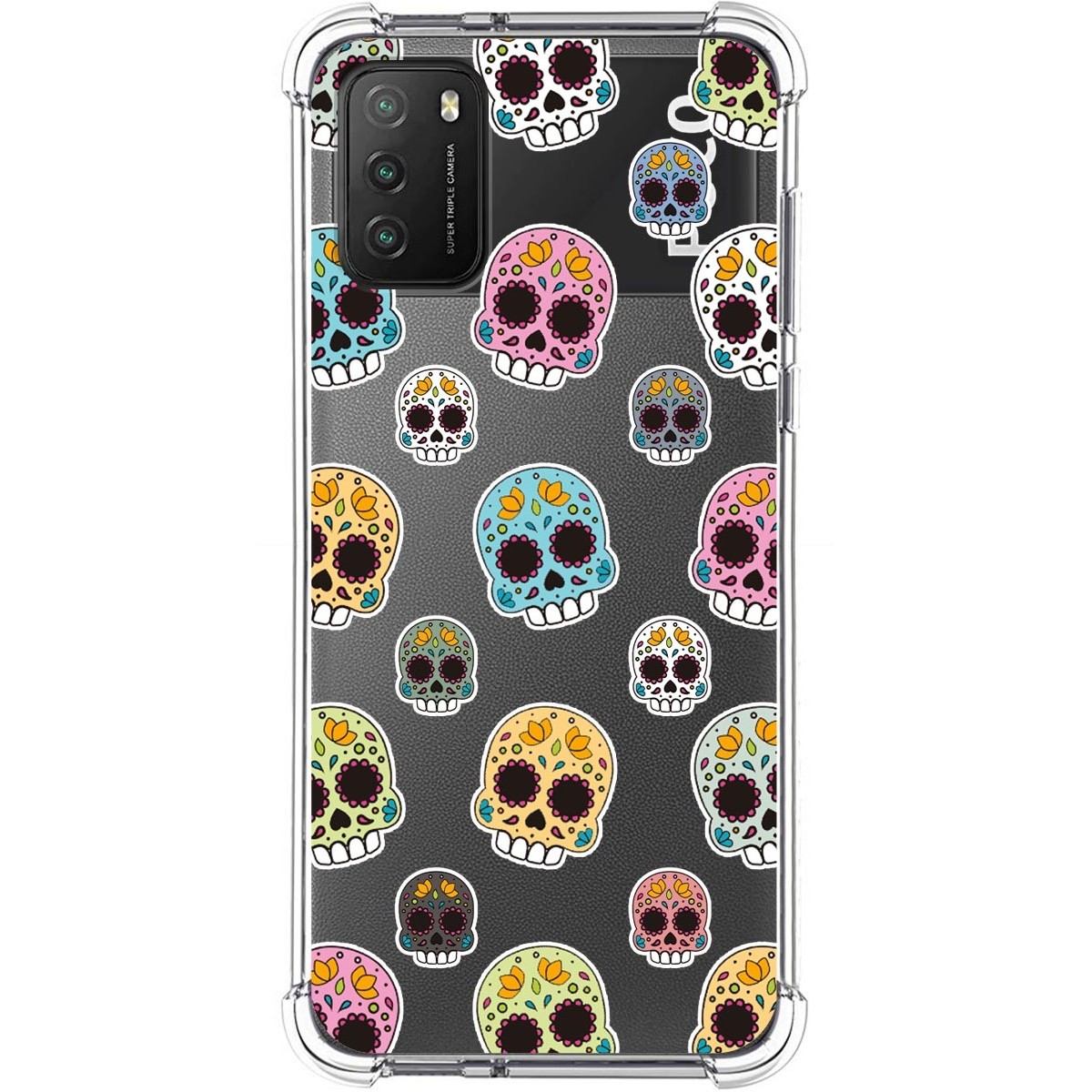 Funda Silicona Antigolpes para Xiaomi POCO M3 / Redmi 9T diseño Catrina Dibujos