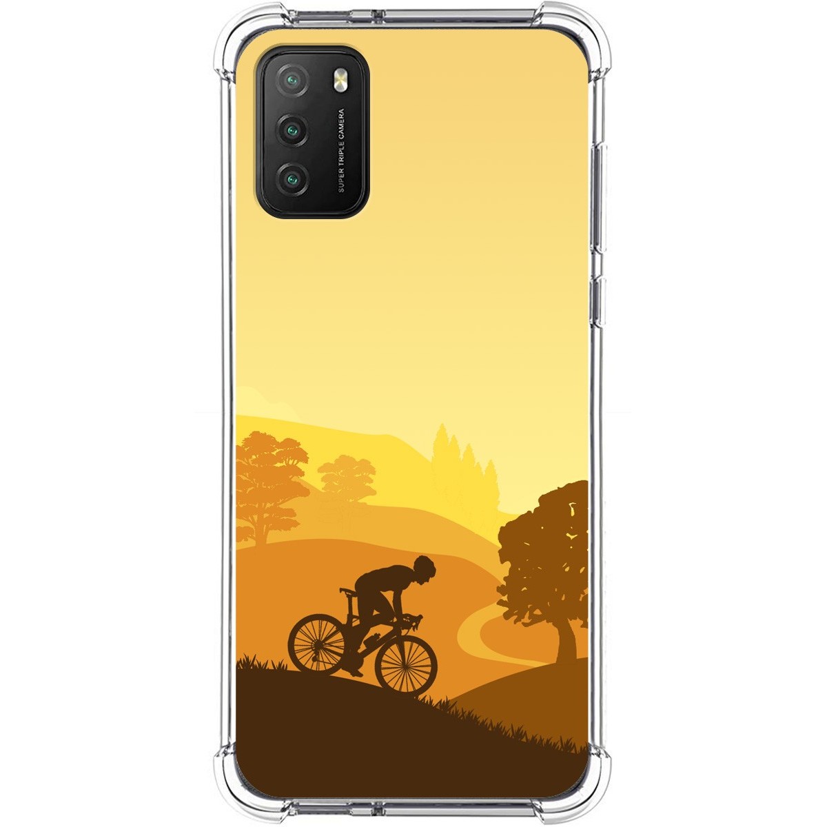 Funda Silicona Antigolpes para Xiaomi POCO M3 / Redmi 9T diseño Ciclista Dibujos