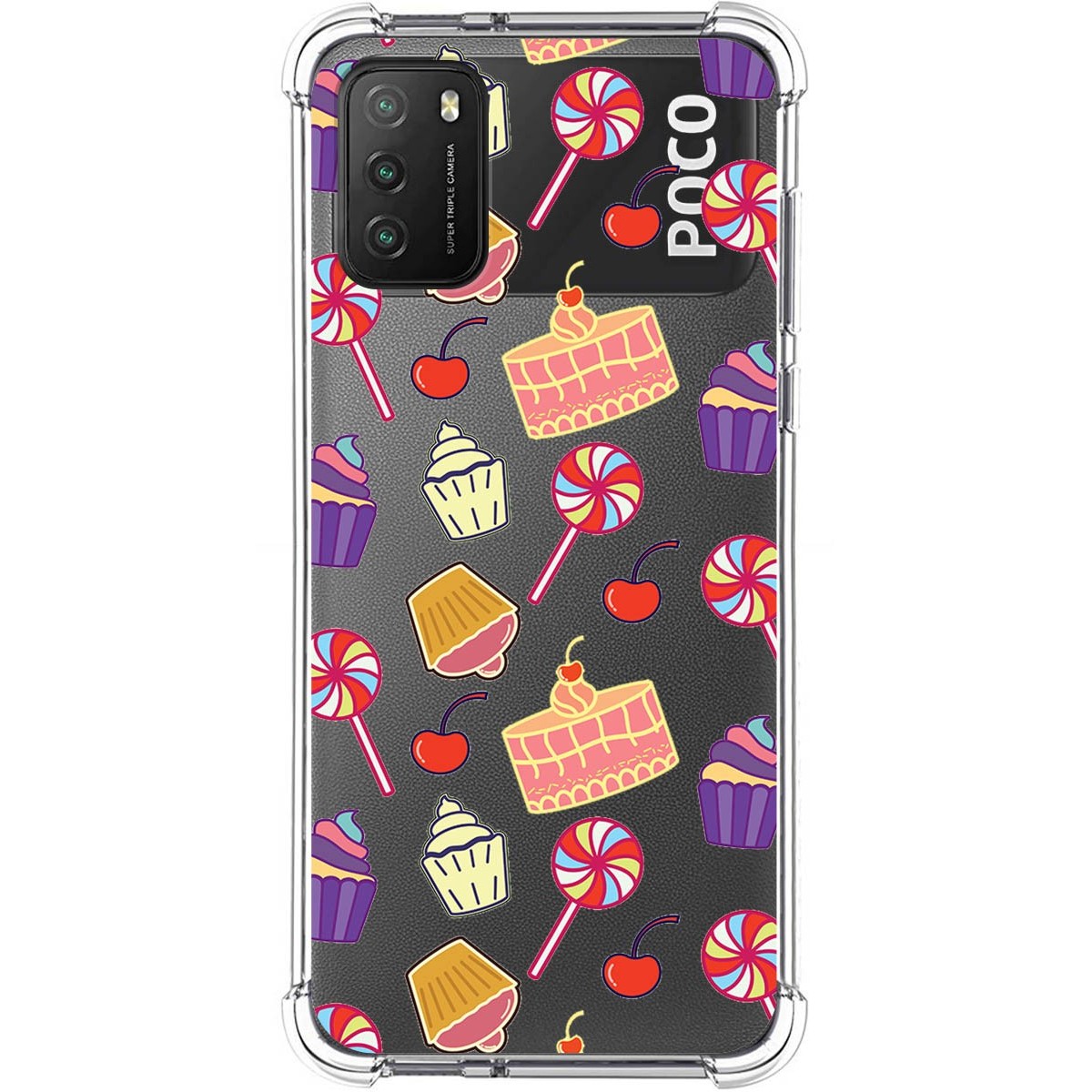 Funda Silicona Antigolpes para Xiaomi POCO M3 / Redmi 9T diseño Dulces 01 Dibujos