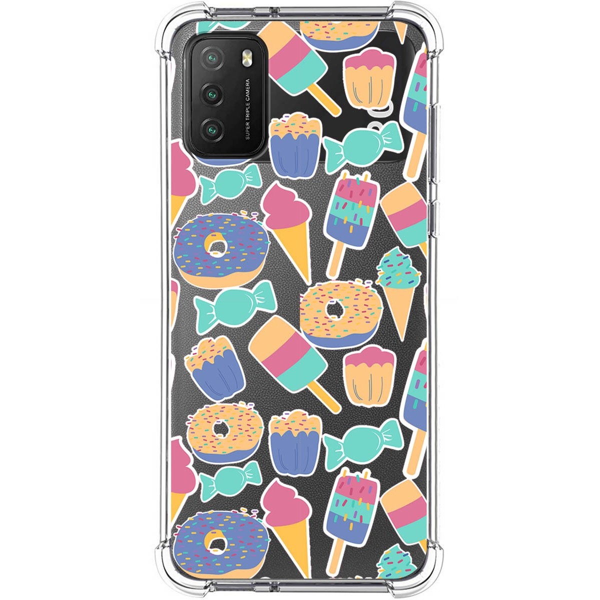 Funda Silicona Antigolpes para Xiaomi POCO M3 / Redmi 9T diseño Dulces 02 Dibujos